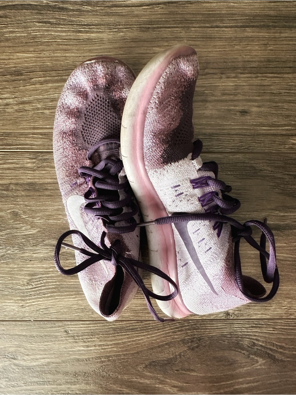 Nike Women's Purple Knit Running Sneakers